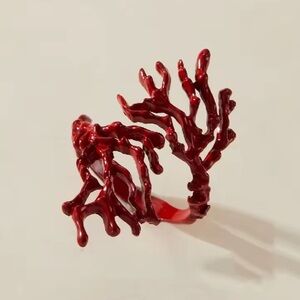 Red Coral Avangarde Ring
